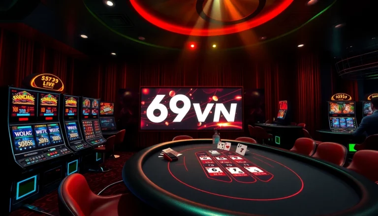 Explore 69vn's thrilling online gambling experience with dynamic tables and vibrant slot machines.