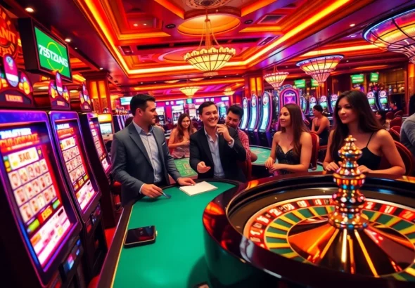 Experience the thrill of gambling with 789f as players engage at vibrant casino tables full of excitement.